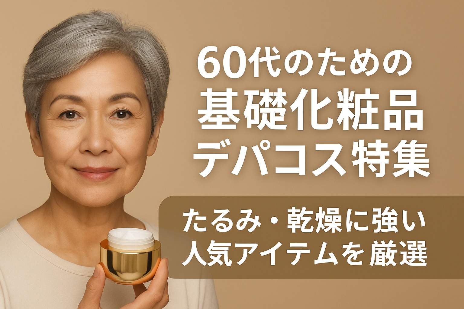 60代のための基礎化粧品 デパコス特集｜たるみ・乾燥に強い人気アイテムを厳選
