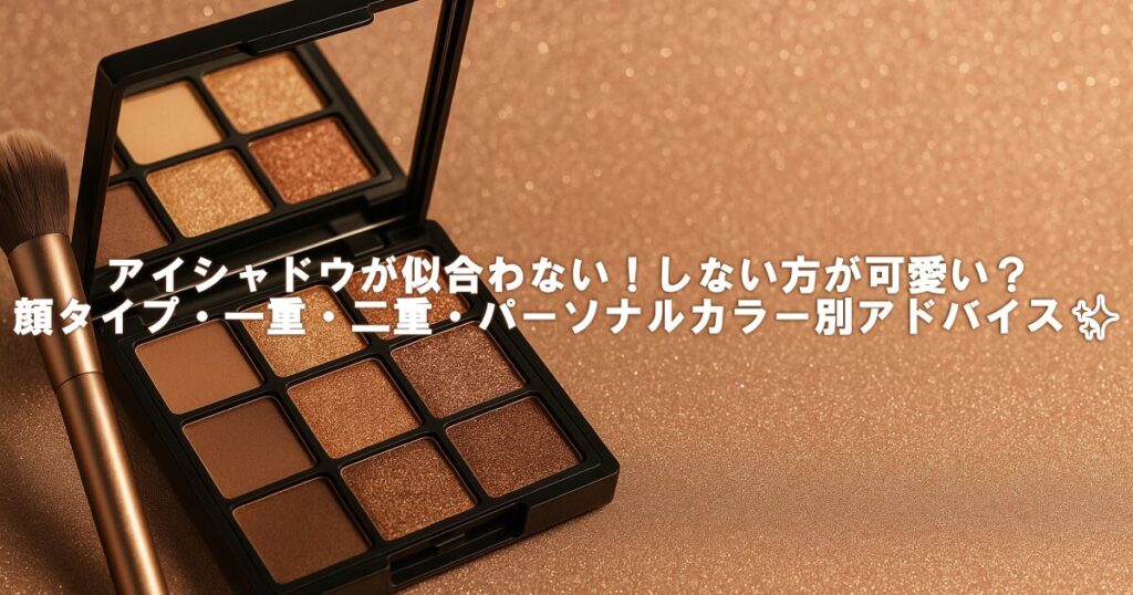 アイシャドウが似合わない！しない方が可愛い？顔タイプ・一重・二重・パーソナルカラー別アドバイス✨