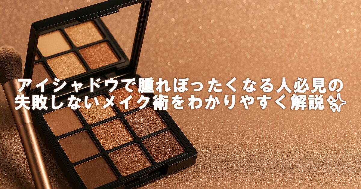 アイシャドウで腫れぼったくなる人必見の失敗しないメイク術をわかりやすく解説✨