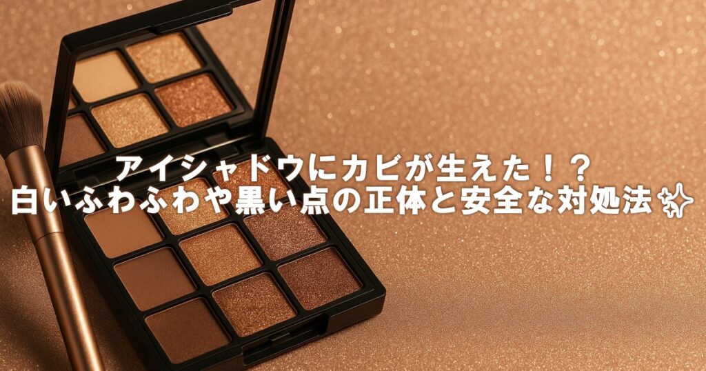 アイシャドウにカビが生えた！？白いふわふわや黒い点の正体と安全な対処法✨