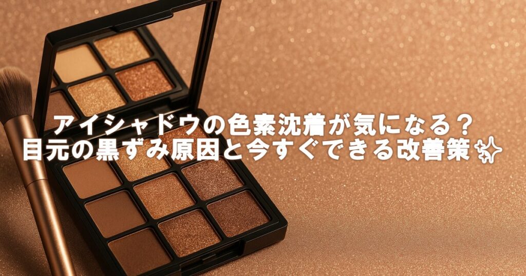 アイシャドウの色素沈着が気になる？目元の黒ずみ原因と今すぐできる改善策✨