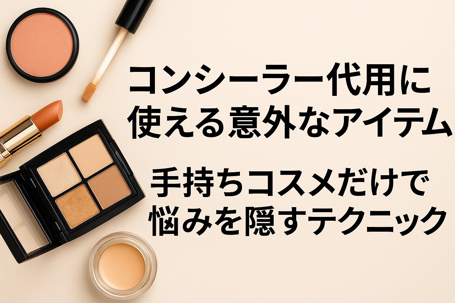 コンシーラー代用に使える意外なアイテム｜手持ちコスメだけで悩みを隠すテクニック